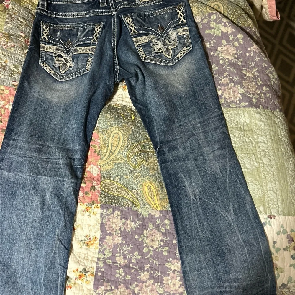 Rock Revival Dark Blue Bootcut Jeans - Picture 3 of 3